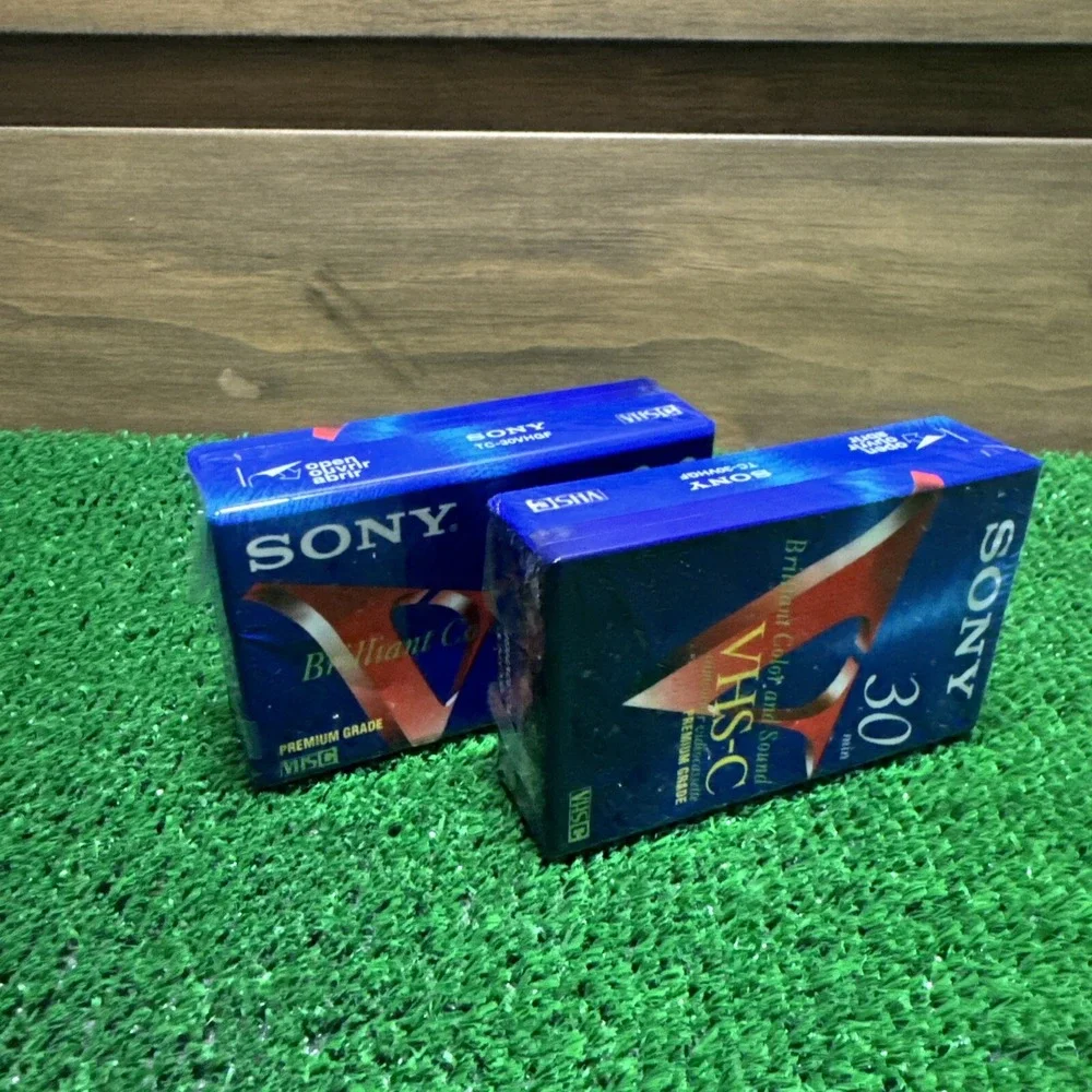 2 Sony VHS-C Premium Grade Camcorder Videocassette TC-30 VHGF 30min Lot‎